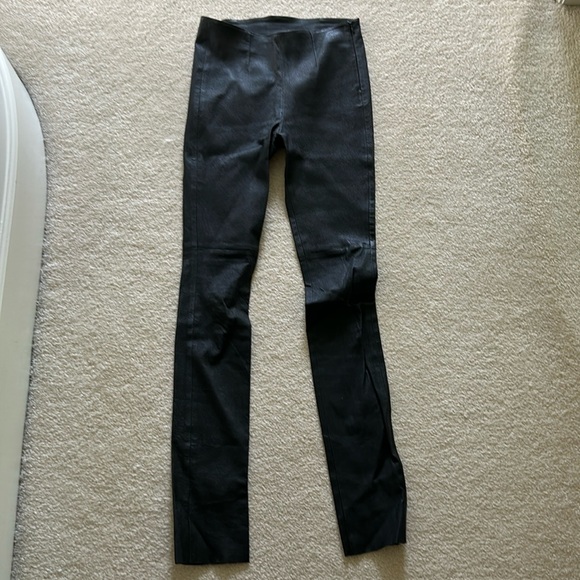 Maison Martin Margiela MM6 black leather pants size 38 - Picture 1 of 8